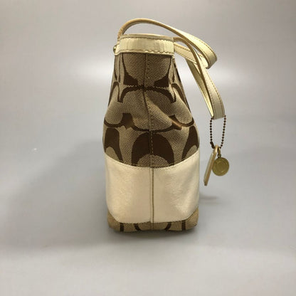 コーチ ハンドバッグ シグニチャー レザー ホワイト ベージュ系 レディース COACH【AFE6】