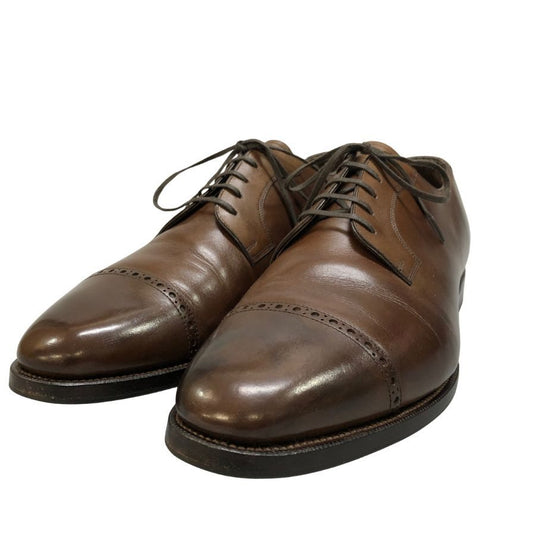 宮城興業 レザーシューズ パンチドキャップトゥ ダービー  ブラウン メンズ サイズ10 Miyagi Kogyo 約28.0cm【AFC29】