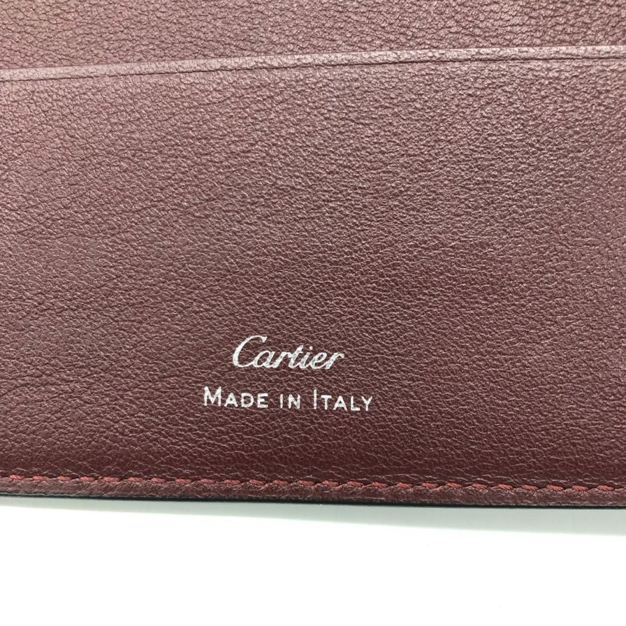 カルティエ 財布 コンパクトウォレット マストライン レザー メンズ ブラック Cartier【AFI5】