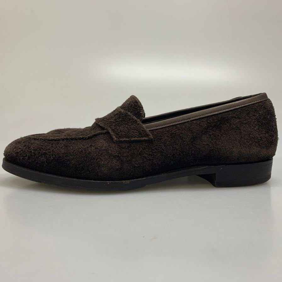 クロケット&ジョーンズ HARCOURT2 ローファー スエード ブラウン サイズUK6E Crockett&Jones ローファー 約25.5cm【LA】【中古】