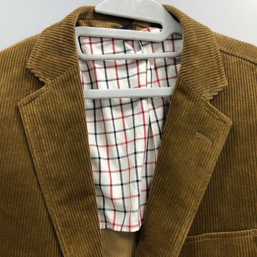 ブルックスブラザーズ 2B テーラードジャケット コーデュロイ エルボーパッチ ブラウン メンズ サイズ42R Brooks Brothers【LA】