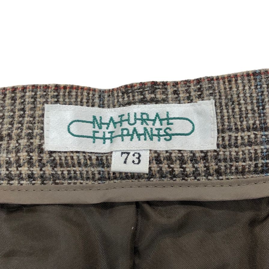 ナチュラルフィットパンツ ウールパンツ チェック柄 レディース サイズ73 NATURAL FIT PANTS 【AFB40】