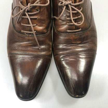チェントフェリーナ ビジネスシューズ プレーントゥ カーフレザー メンズ サイズ6.5 ブラウン Cento Felina 約25.0cm【AFC9】
