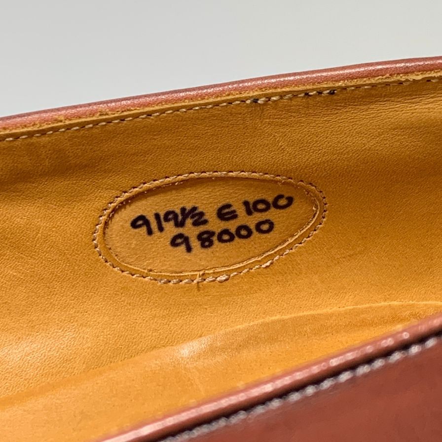 エドワードグリーン タッセルローファー タッセルズ ブローグ ウィングチップ ブラウン メンズ サイズ9E 100ラスト EDWARD GREEN TASSELS ビジネスシューズ 約27.5cm【LA】【中古】