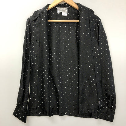 美品◆マックスマーラ  pura seta シャツ シルク ドット柄 レディース ブラック サイズ40 Max Mara 【AFB7】