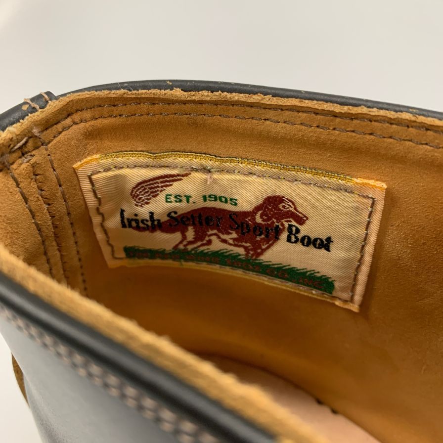 レッドウィング チャッカブーツ 9852 アイリッシュセッター 復刻犬タグ メンズ ブラック サイズ7ハーフ D RED WING 約26.0cm【AFC45】