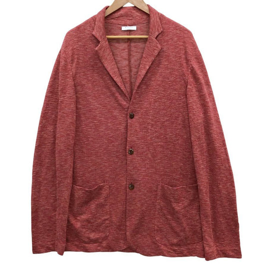 美品◆ボリオリ カーディガン コットン ポリエステル レッド系 サイズL BOGLIOLI 【AFB32】