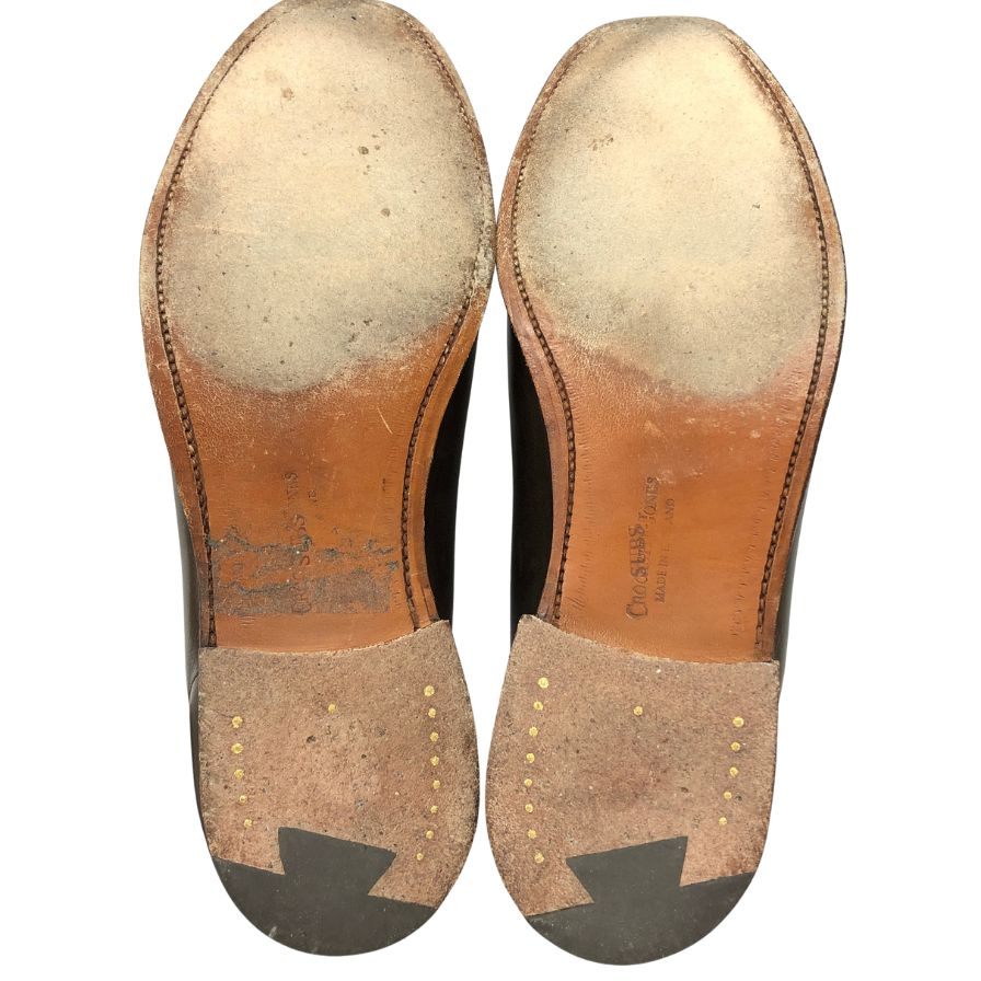 クロケット&ジョーンズ ペニーローファー リッチモンド カーフ ブラウン UK7.5F CROCKETT&JONES ビジネスシューズ 約26.0cm【LA】【中古】