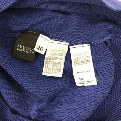 美品◆ザノーネ ニット ニット Vネック コットン100％ メンズ ブルー サイズ46 ZANONE 【AFB4】