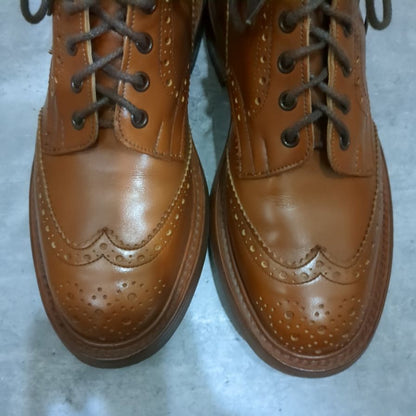 トリッカーズ M2508 カントリーブーツ カーフ メンズ サイズUK7.5 ブラウン Tricker's ブーツ 約26.0cm【LA】【中古】
