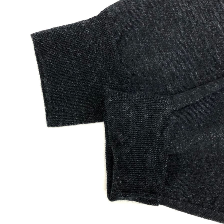 極美品◆コモリ ウールクルーネックニット ブラック メンズ サイズフリー C03-06010 COMOLI 【AFB34】