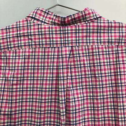 美品◆ラルフローレン ボタンダウンシャツ 90S オールド チェック ピンク系 メンズ サイズXXL Ralph Lauren 【AFB40】