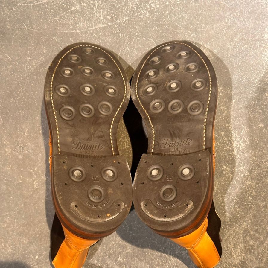 トリッカーズ ヘンリー サイドゴアブーツ ウイングチップ カーフ エイコンアンティーク サイズUK8.5 メンズ Tricker's ブーツ 約27.0cm【LA】【中古】