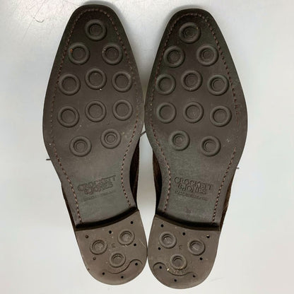 クロケット&ジョーンズ チャッカブーツ プレーントゥ テットベリー スエード ブラウン メンズ サイズ6.5E Crockett & Jones TETBURY ブーツ 約25.0cm【LA】【中古】