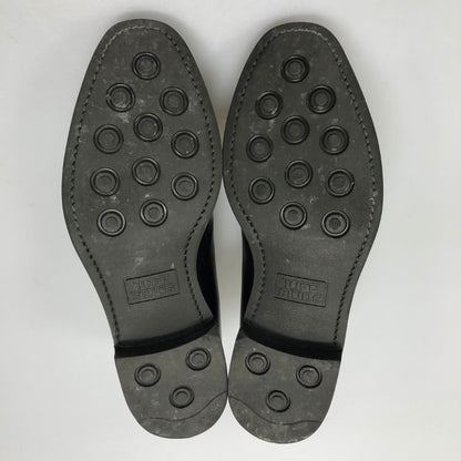 宮城興業 レザーシューズ ストレートチップ 外羽根 ZERBINOパターンオーダー SQ006 メンズ サイズ25cm2E ブラック MIYAGIKOGYO 約25.0cm【AFD5】