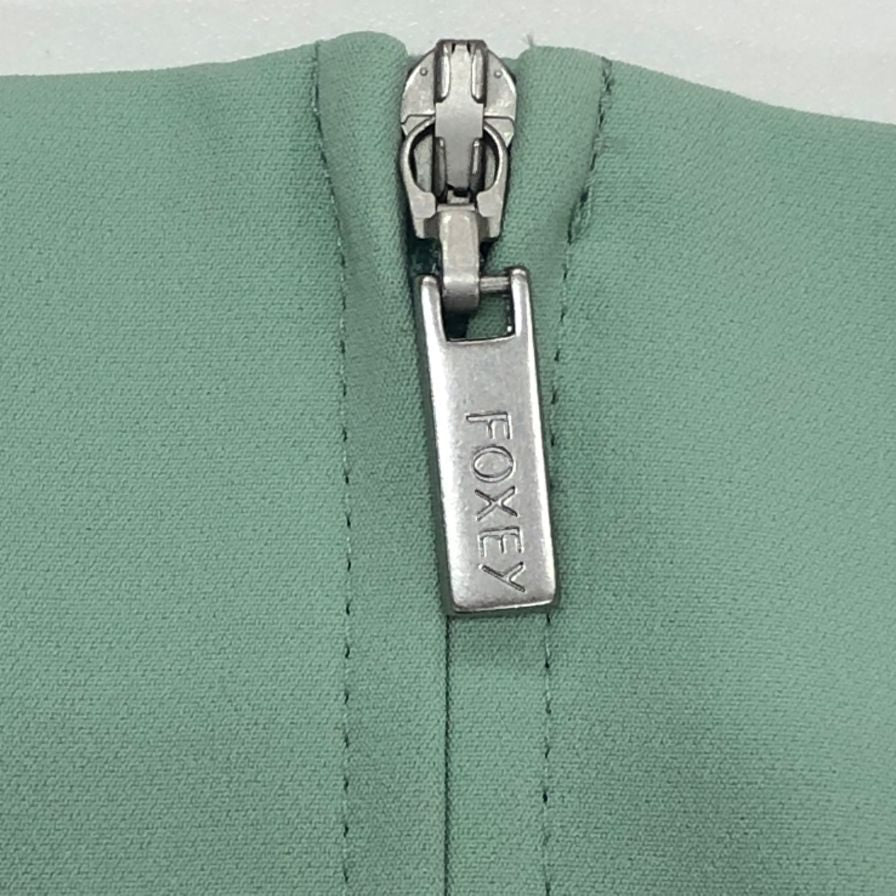 新品同様◆フォクシーニューヨーク ノースリーブ  ワンピース バロン  32796 レディース サイズ38 グリーン FOXEY NEWYORK 【AFB44】