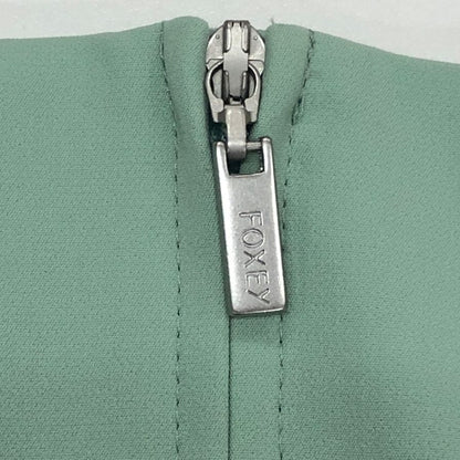 新品同様◆フォクシーニューヨーク ノースリーブ  ワンピース バロン  32796 レディース サイズ38 グリーン FOXEY NEWYORK 【AFB44】