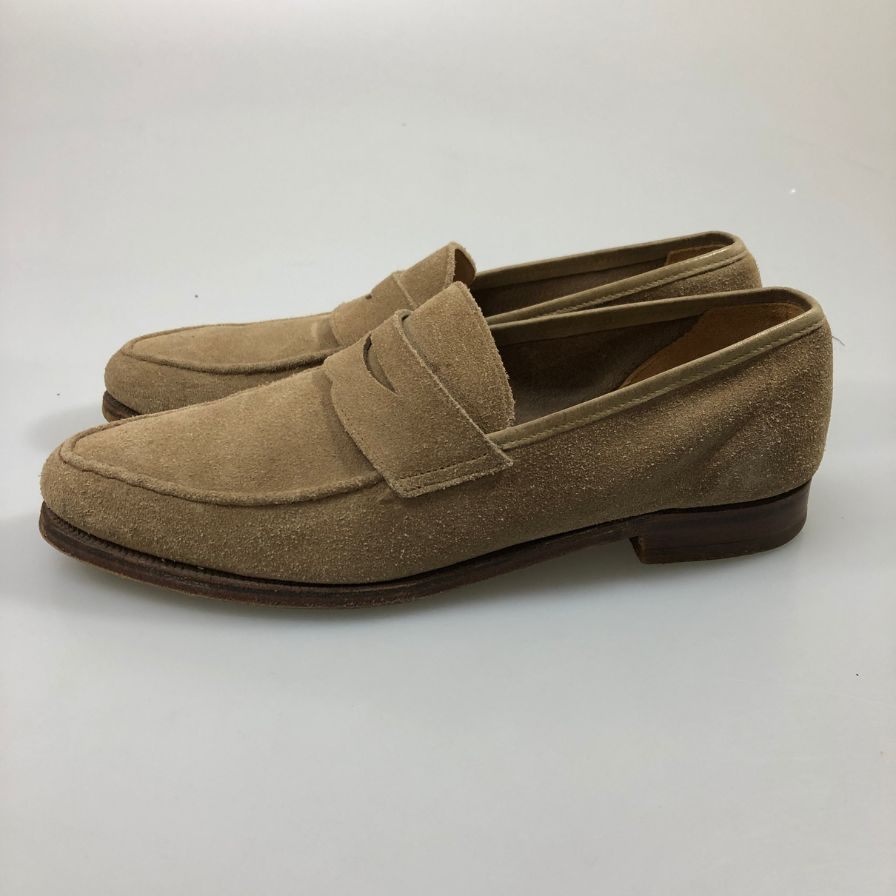 クロケット＆ジョーンズ CAMDEN SUB コインローファー スエード メンズ ベージュ UK6.5 Crockett&Jones 約25.0cm【AFD15】