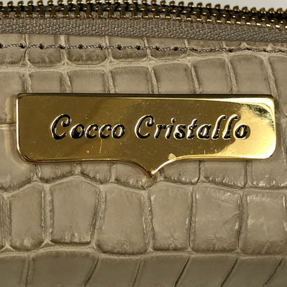 コッコクリスタ クロコダイル ペンケース レディース グレー系 cocco cristallo【AFI5】【中古】