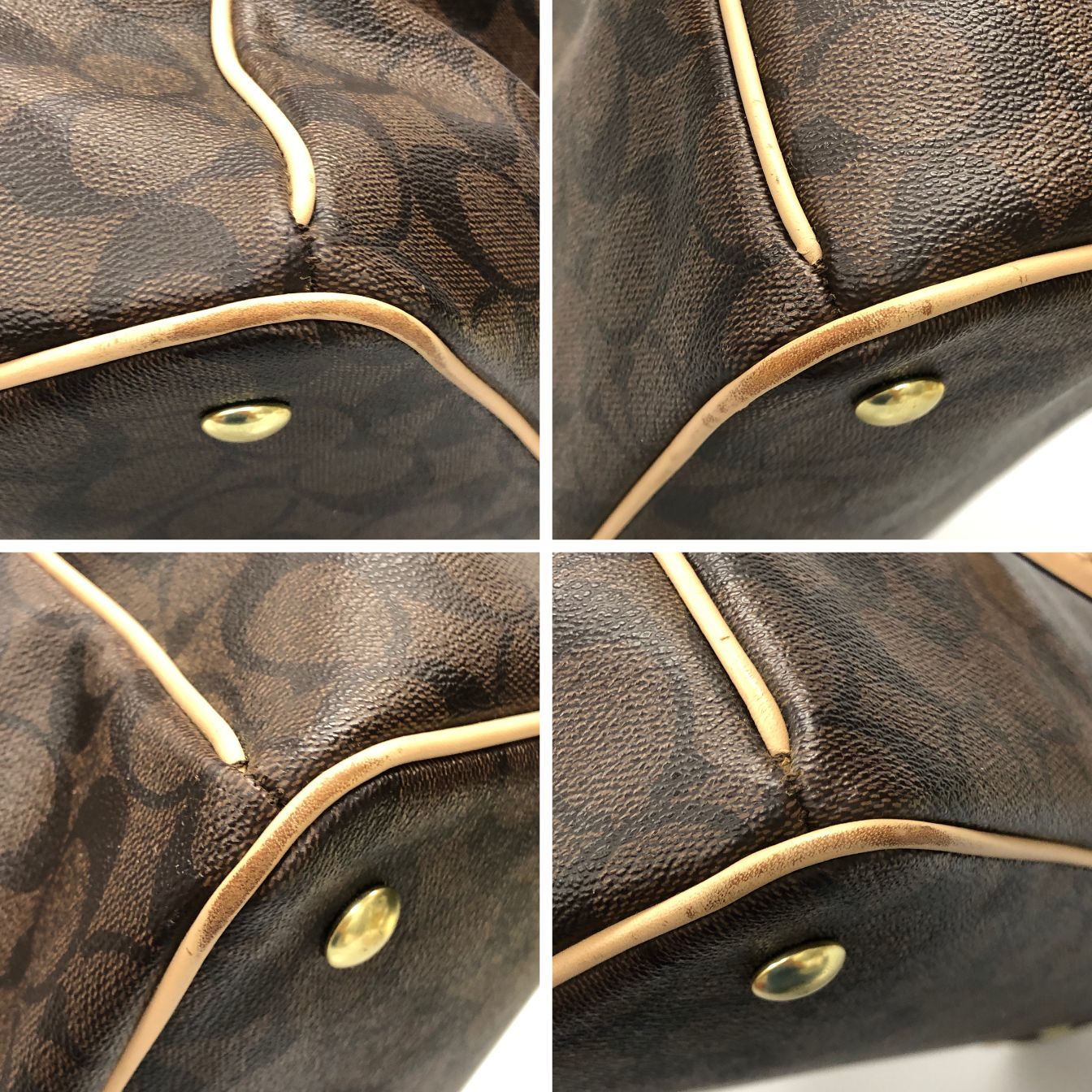 コーチ ハンドバッグ ペイトン シグネチャー ブラウン PVC×レザー レディース F32838 COACH【AFE12】