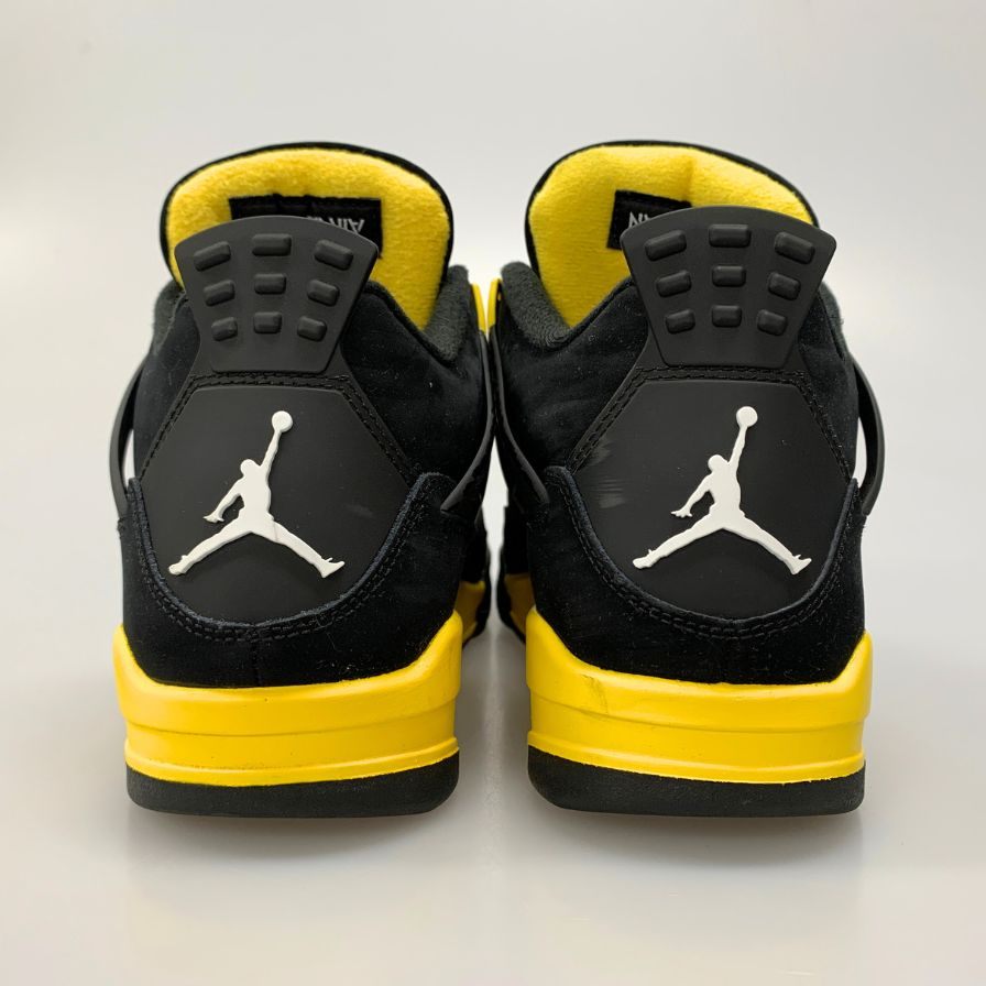 ナイキ エアジョーダン4 レトロ サンダー メンズ ブラック×イエロー サイズ26.5㎝ DH6927-017 NIKE AIR JORDAN 4 RETRO THUNDER 約26.5cm【AFD12】