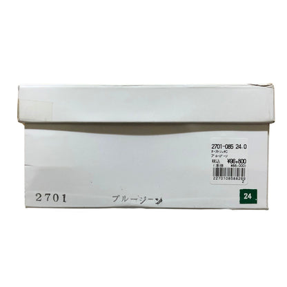 新宿屋 レザーパンプス オーストリッチ ブルージーン 2701-065 ブルー 24cm レディース shinjukuya 約24.0cm【7F3-3】