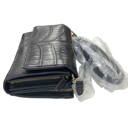 ペレリールッソ クロコ ハンドバック ブラック  PELLEY LUSSO【AFI18-3】