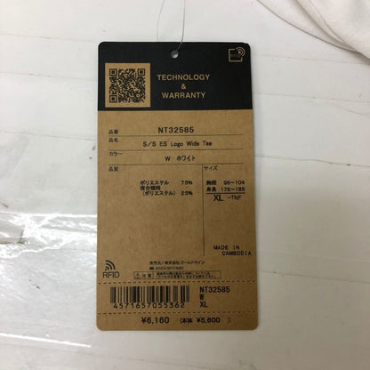 美品◆ノースフェイス NT32585 ロゴ Tシャツ ホワイト メンズ サイズXL THE NORTH FACE 【AFB19】