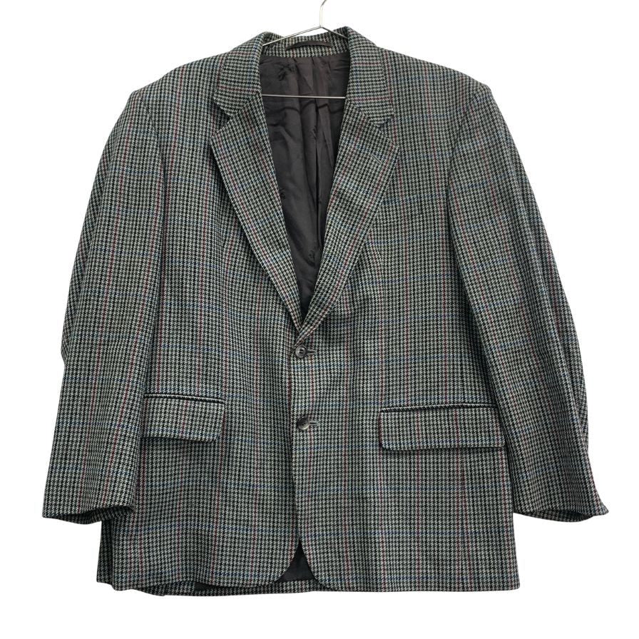 中古◆バーバリー テーラードジャケット ダブル 90S 旧タグ チェック グリーン系 メンズ サイズ 表記なし Burberry 【AFA7】