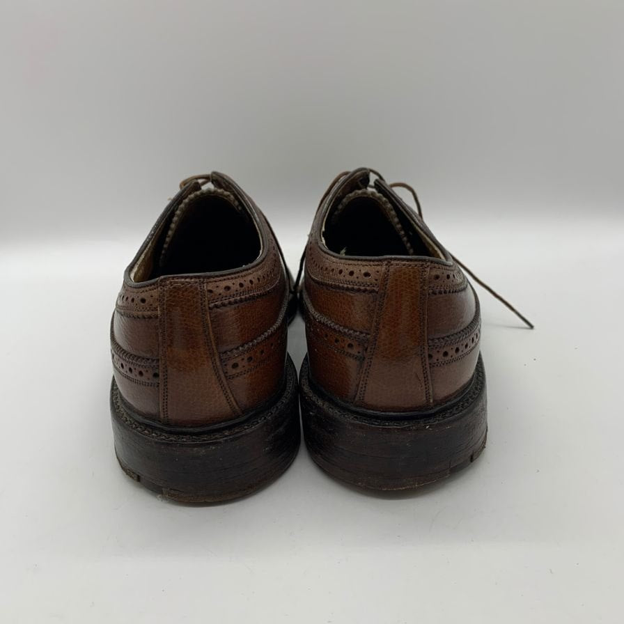 フローシャイム レザーシューズ ウイングチップ グレインレザー ブラウン メンズ サイズUS9.5D FLORSHEIM 約27.5cm【YB6】