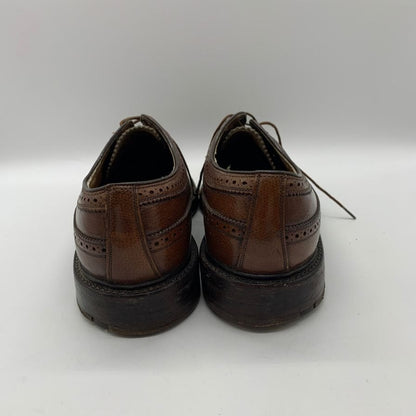 フローシャイム レザーシューズ ウイングチップ グレインレザー ブラウン メンズ サイズUS9.5D FLORSHEIM 約27.5cm【YB6】