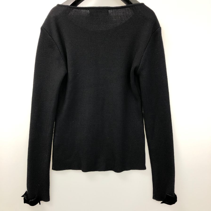中古◆ルネ カーディガン リブ ウール ニット ブラック レディース サイズ38 Rene 【AFB4】