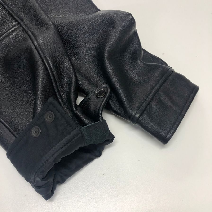 極美品◆ショット 782-4252010 ビーチクロス スタジャン ネイビー×ブラック サイズM Schott 【AFG1】