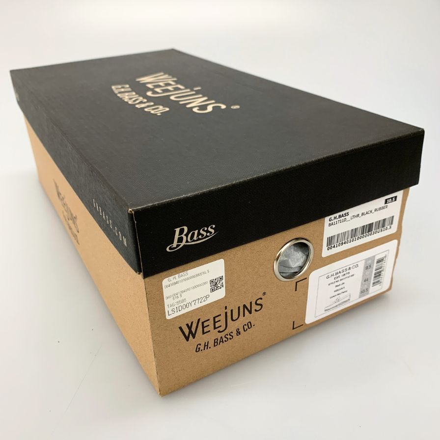 ジーエイチバス ローファー ウィージャンズ ラーソン サイズ10.5 メンズ ブラック G.H.Bass&Co. WEEJUNS LARSON ローファー 約29.0cm【LA】【中古】