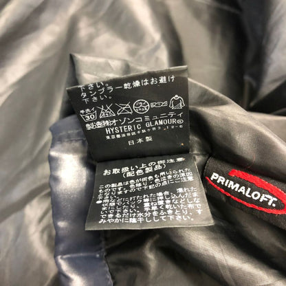 美品◆ヒステリックグラマー 中綿ジャケット ワッペン ブラック メンズ サイズM HYSTERIC GLAMOUR 【AFA20】