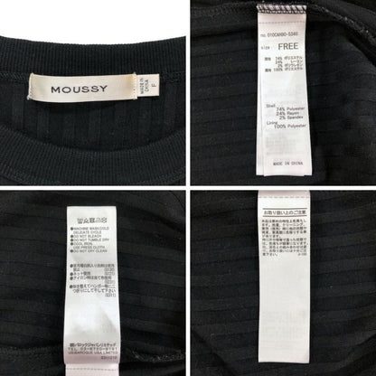 中古◆マウジー オールインワン ブラック Fサイズ ノースリーブ レディース MOUSSY 【AFB2】
