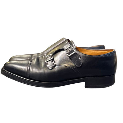 ジョンロブ レザーシューズ ダブルモンク ウィリアム カーフ ブラック メンズ サイズUK7.5E JOHN LOBB William ビジネスシューズ 約26.0cm【LA】【中古】