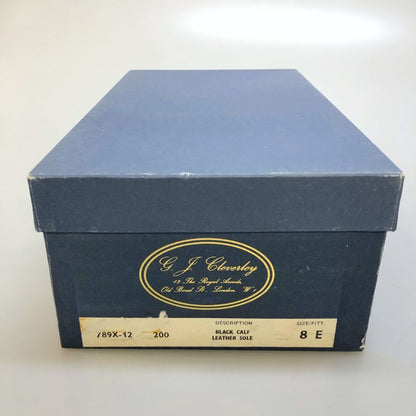 ジョージ クレバリー レザシューズ チャッカブーツ カーフ 8404-12 メンズ サイズ8E ブラック George Cleverley ブーツ 約26.5cm【LA】【中古】