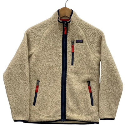 極美品◆パタゴニア レトロ パイル ジャケット ボーイズ 65411FA19 サイズL ホワイト系 patagonia 【AFB11】