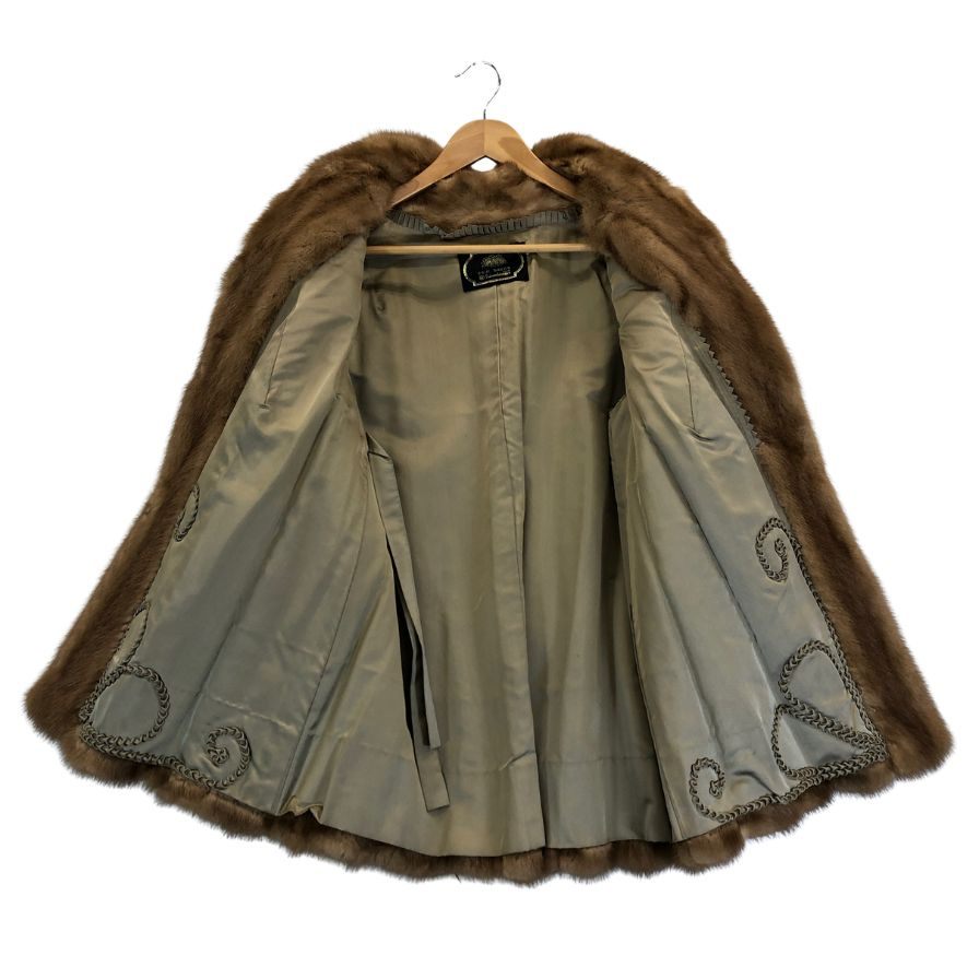 美品◆エンバ ロングコート ダークミンク ブラウン レディース サイズ表記なし 【AFG1】