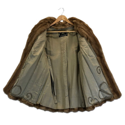 美品◆エンバ ロングコート ダークミンク ブラウン レディース サイズ表記なし 【AFG1】