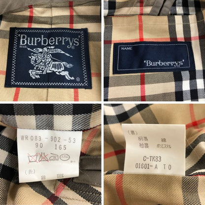 中古◆バーバリーズ 90S ダブルブレストトレンチコート イングランド製 メンズ サイズM程度 Burberrys 【AFA8】