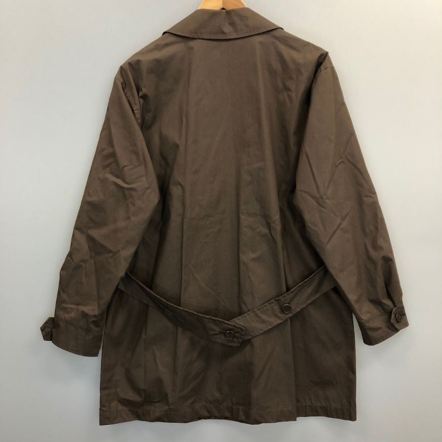 美品◆グレンフェル ショートコート ジャケット ベルト付き コットン メンズ ブラウン サイズ36 GRENFELL 【AFB10】