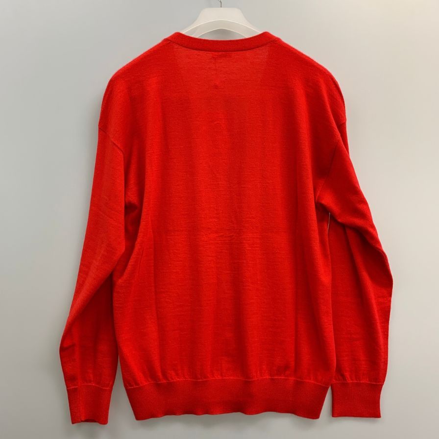 未使用◆キャッシュ＆バルバ カーディガン ウーステッドカシミヤ 150 レッド メンズ サイズ2 IMWSW002 Cash&Barba 【AFB27】