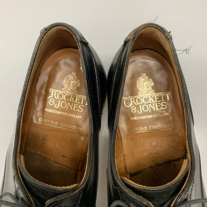 クロケット&ジョーンズ オンスロー2 Uチップ コードバン ブラック サイズ7 メンズ CROCKETT&JONES ビジネスシューズ 約25.5cm【LA】【中古】