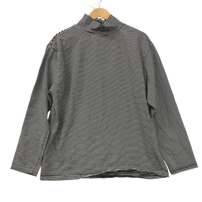 美品◆エルイー カットソー ボーダー ハイネック 日本製 メンズ サイズ3 黒系 LE 【AFB32】