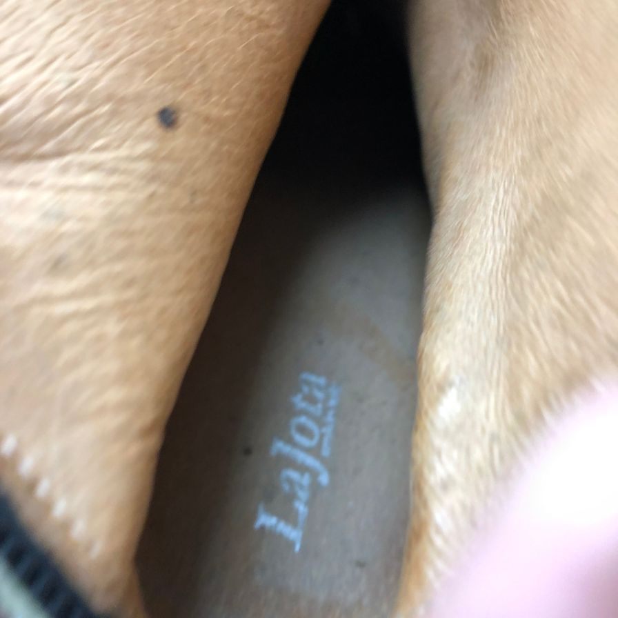 ラジョータ ショートブーツ グレー レザー メンズ サイズ42 Lajota 約26.5cm【AFC49】