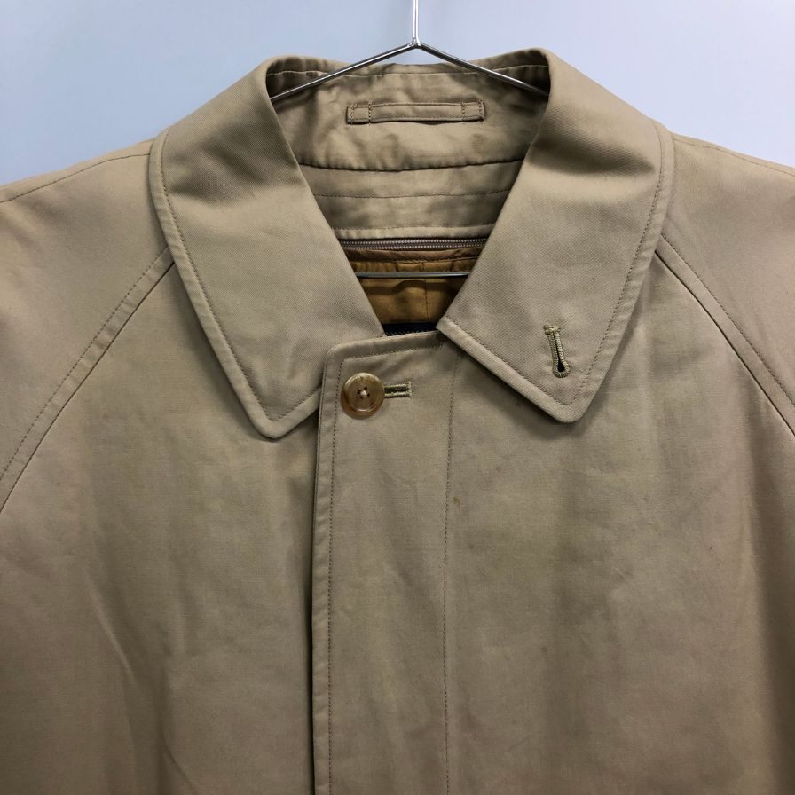 中古◆バーバリー バルカラーコート 旧タグ イングランド製 ベージュ メンズ 表記サイズ160 Burberry 【AFA18】