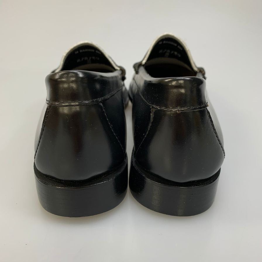 ジーエイチバス ローファー ウィージャンズ ラーソン サイズ8.0 メンズ ブラック ホワイト G.H.Bass&Co. WEEJUNS LARSON ローファー 約26.0cm【LA】【中古】