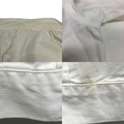 中古◆プラダ 06AW デニムジャケット ロゴボタン ホワイト メンズ サイズ46 GEB007 PRADA 【AFA17】